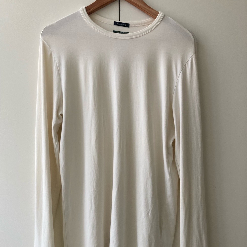 Replay Men’s Long-Sleeve Cotton crew neck shirt